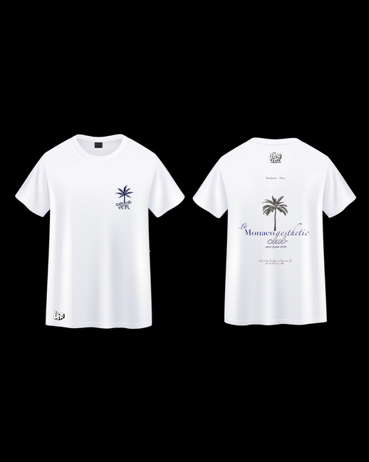 Monaco Palm Trees Shirt - WHITE