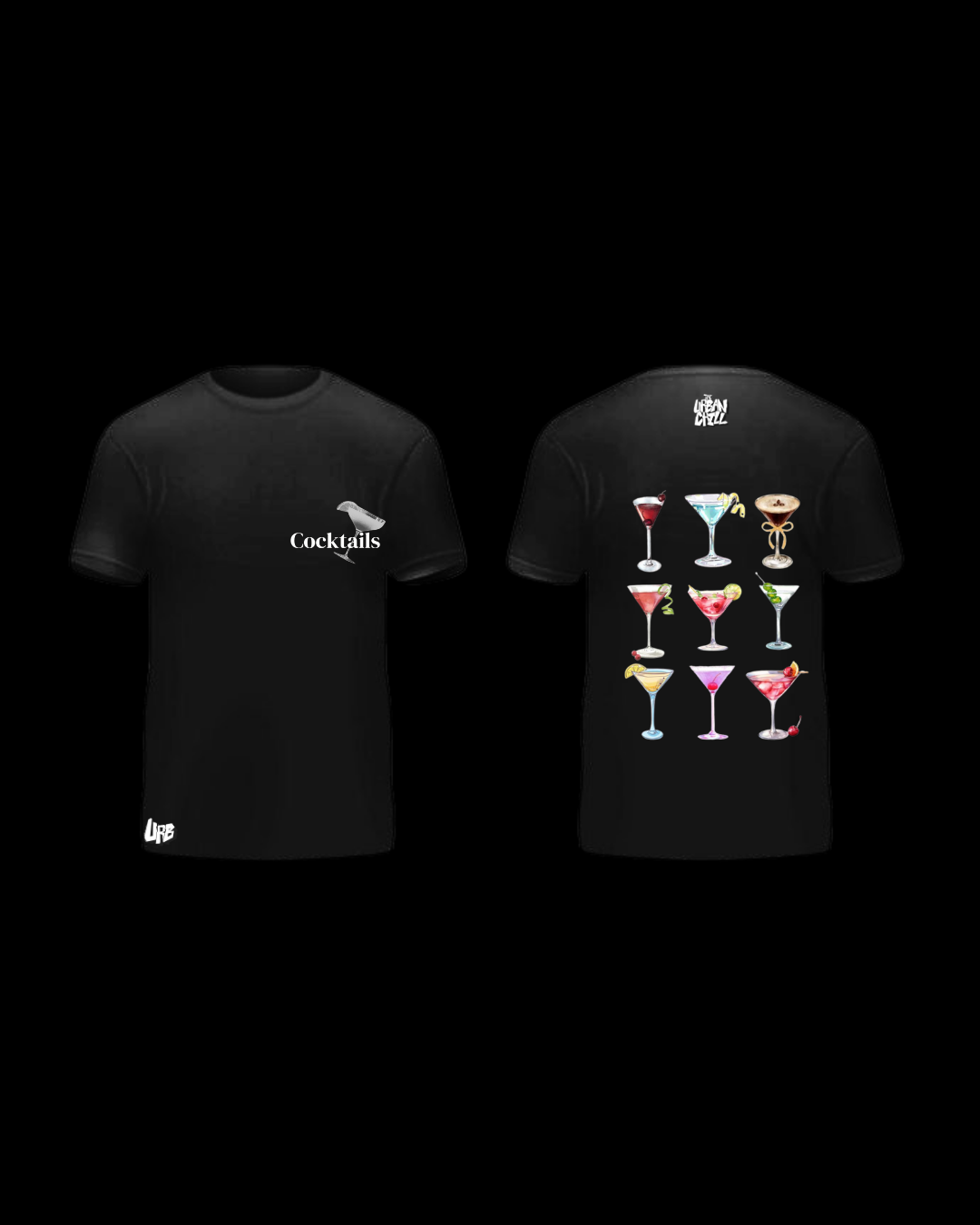 Cocktails Shirt - BLACK