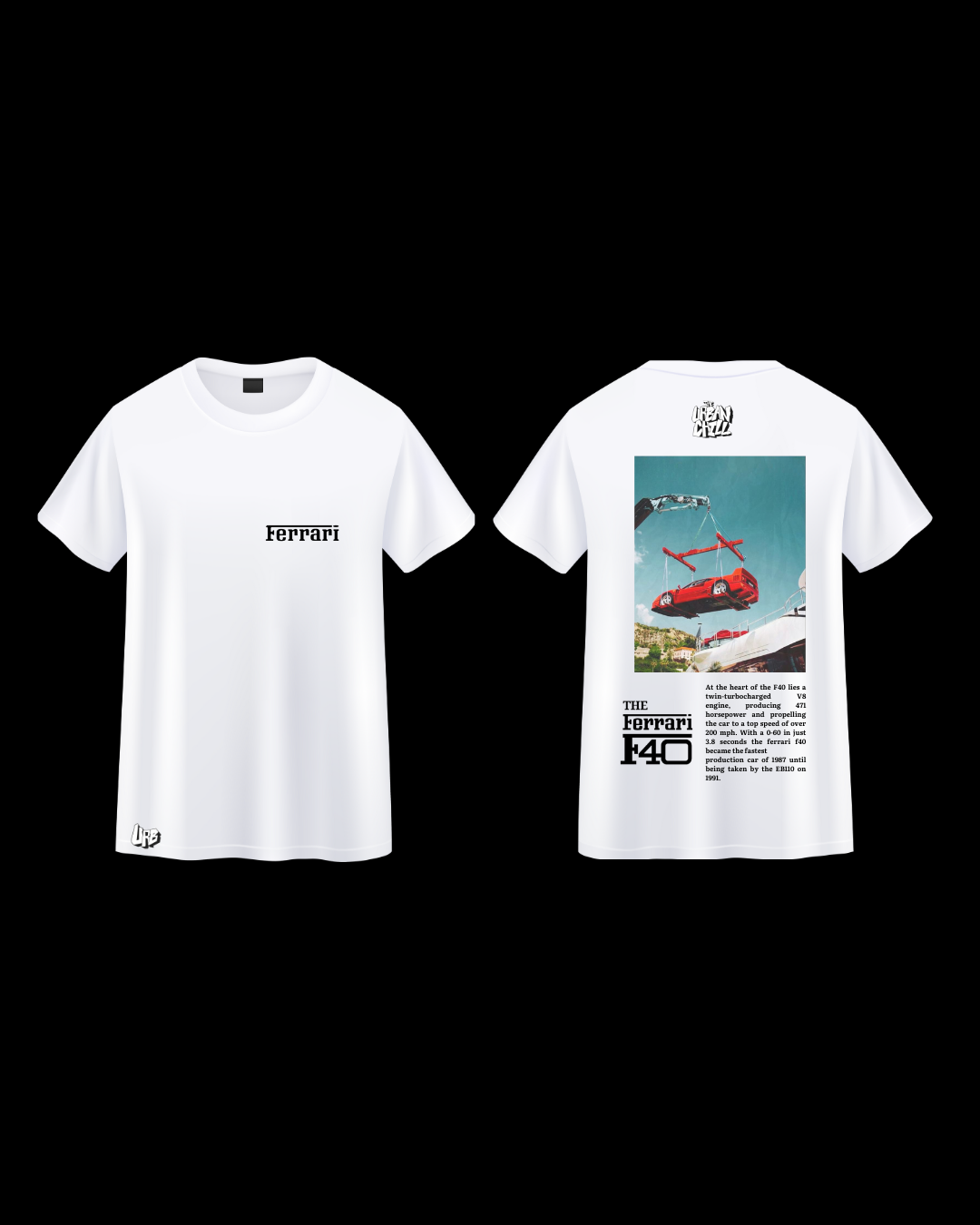 Ferrari F40 Shirt - WHITE